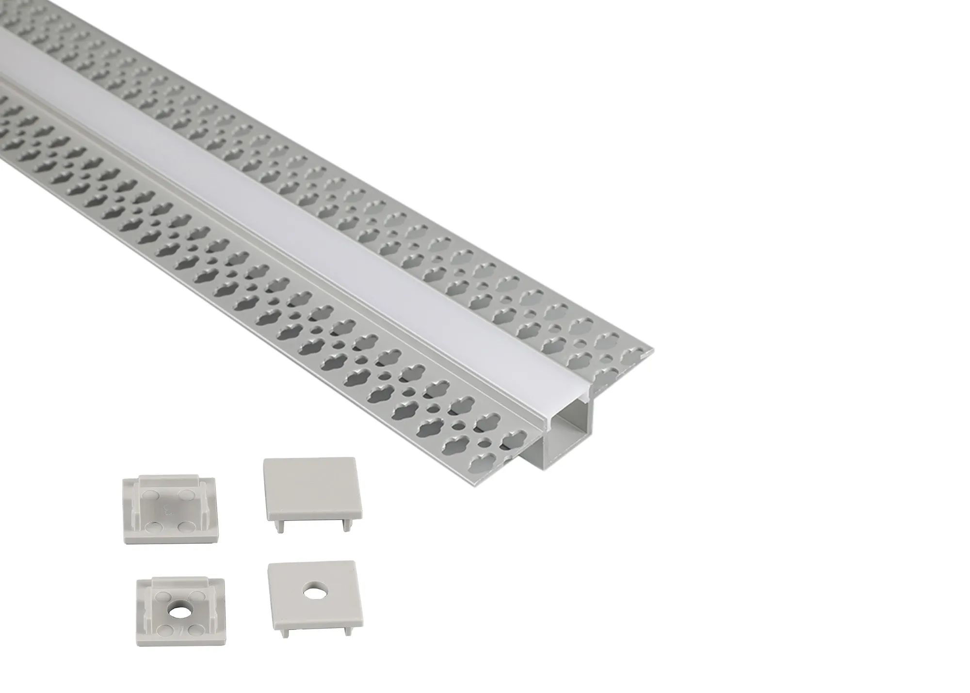 M8067  Tiras 2m, 56 x 15mm  Trimless Aluminium Profile With Diffuser And Accessories